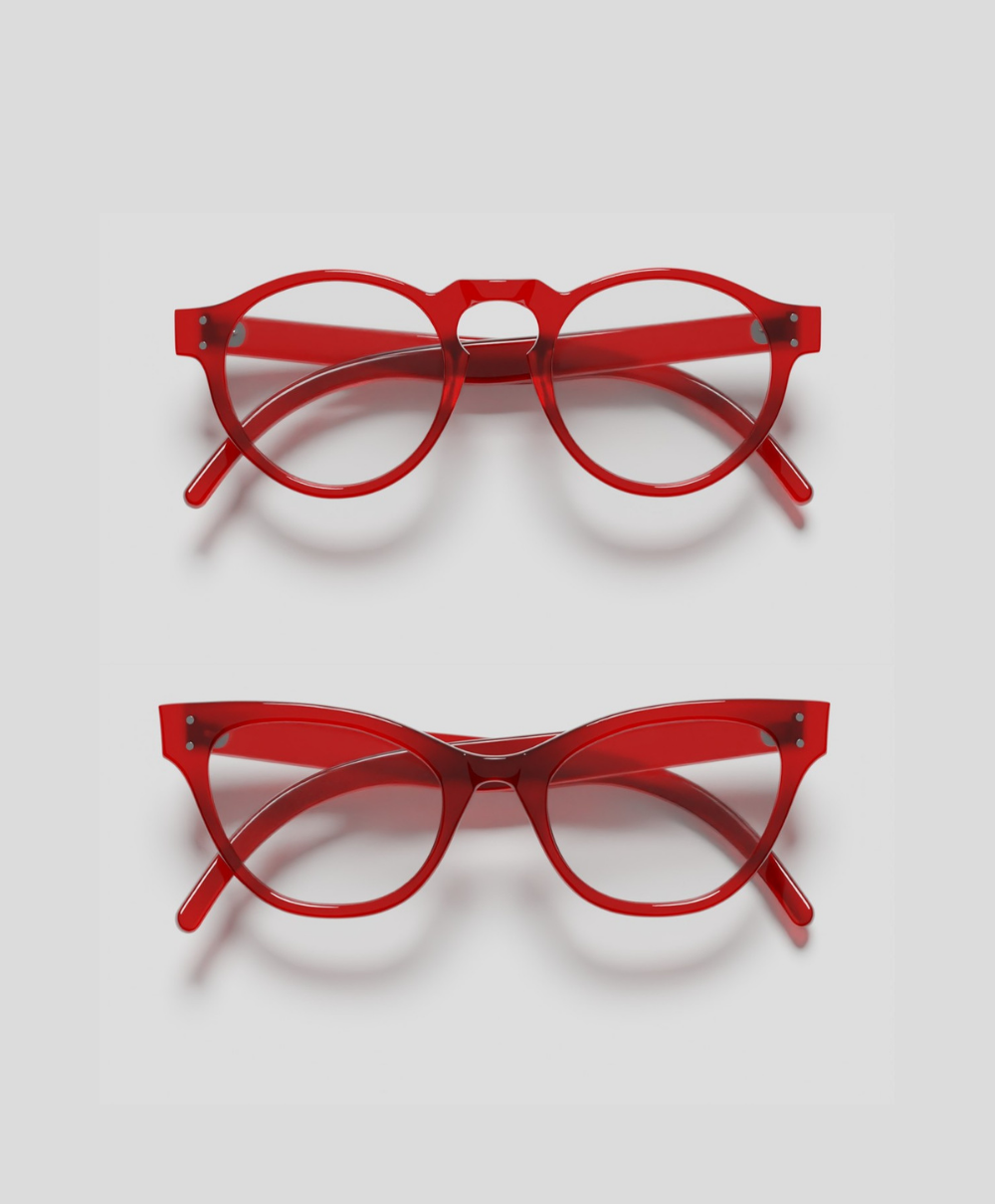 Red Acetate eyeglasses